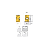ANHX 11/16 R-M  Double sided inserts with 4 helical positive cutting edges for general machining and 90° shoulders - Big-tools Industrial Supply Tools for Metal Cutting